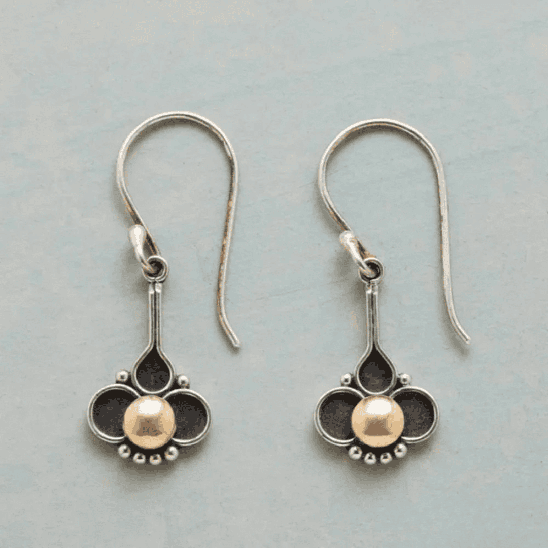 Boho Four Leaf Clover Pearl Earrings