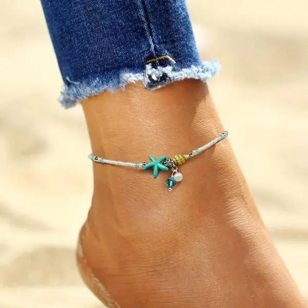 Bracelet with Stars and Shells and Natural Stones