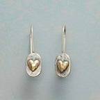 Vintage Inlaid Heart Earrings