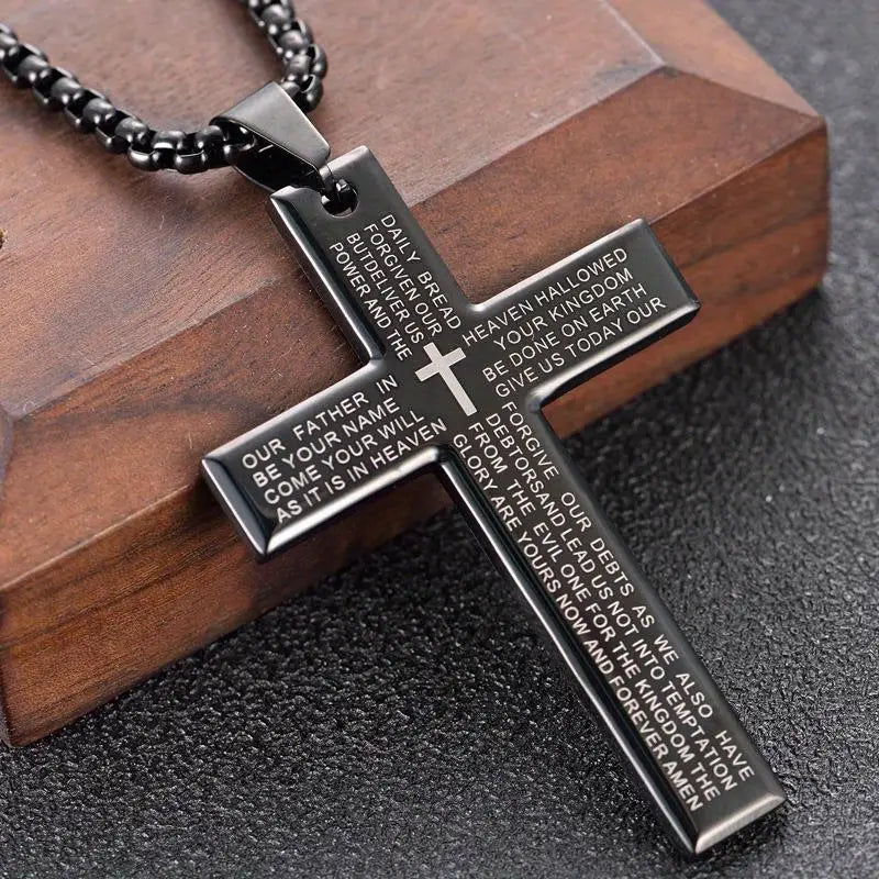 Modern Unisex Cross Pendant Necklace