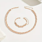 Crystal Herringbone Jewellery Set