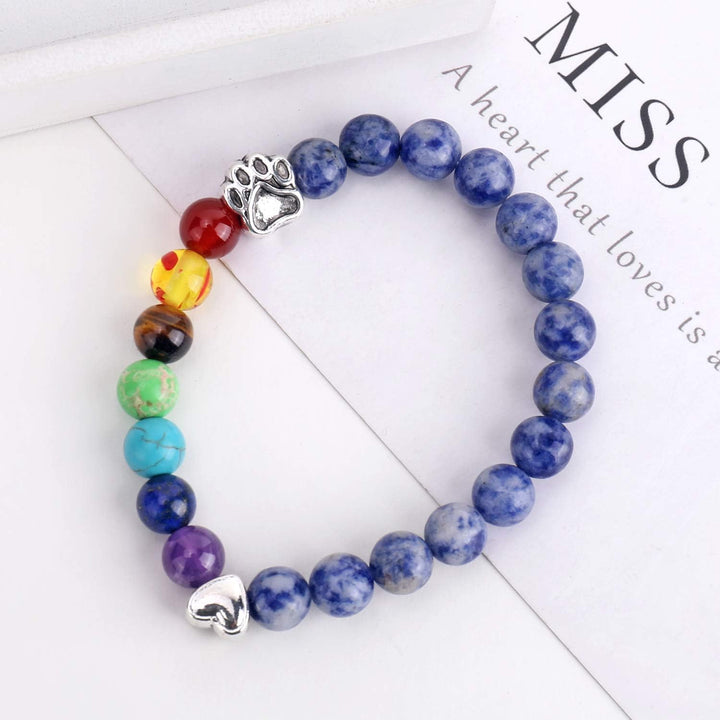 Memorial Bracelet Rainbow Bridge – Gift with 7 Chakra Beads for the Loss of a Pet