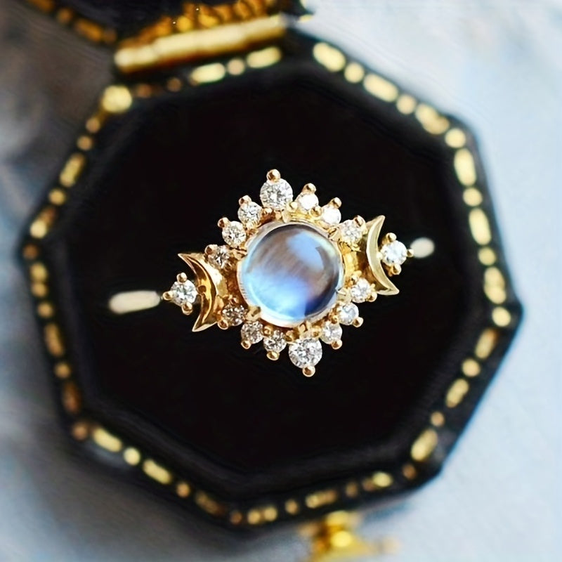 Lisa Ring with Moonstone