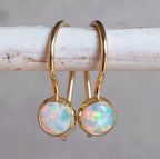 Timeless White Opal Earrings
