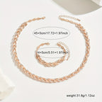 Crystal Herringbone Jewellery Set