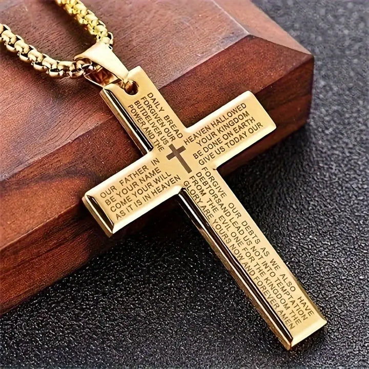 Modern Unisex Cross Pendant Necklace