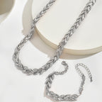 Crystal Herringbone Jewellery Set
