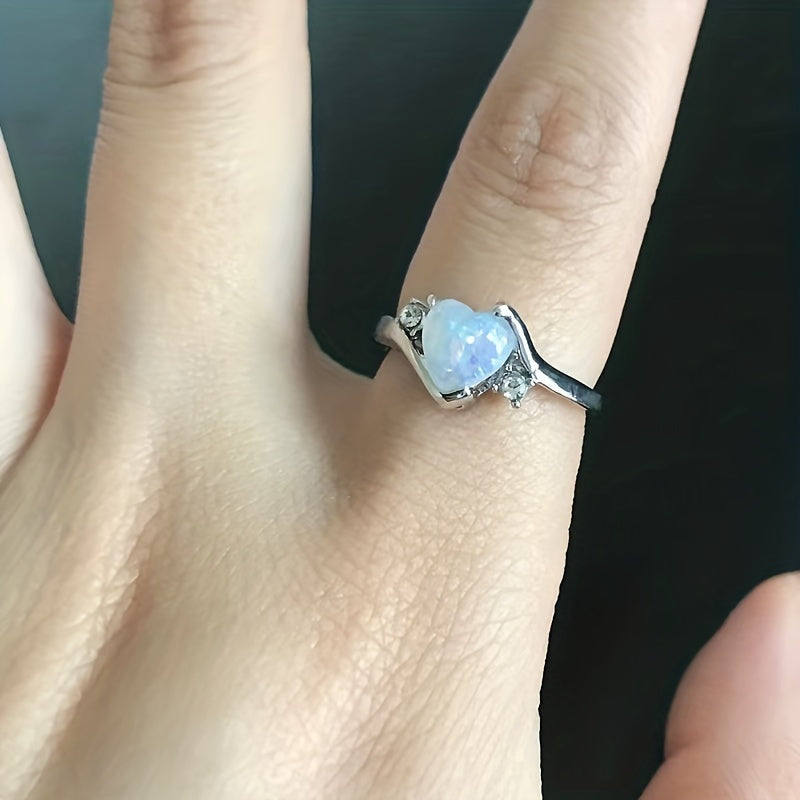 Star Ring with Moonstone