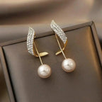 Elegant Pearl Dangle Earrings