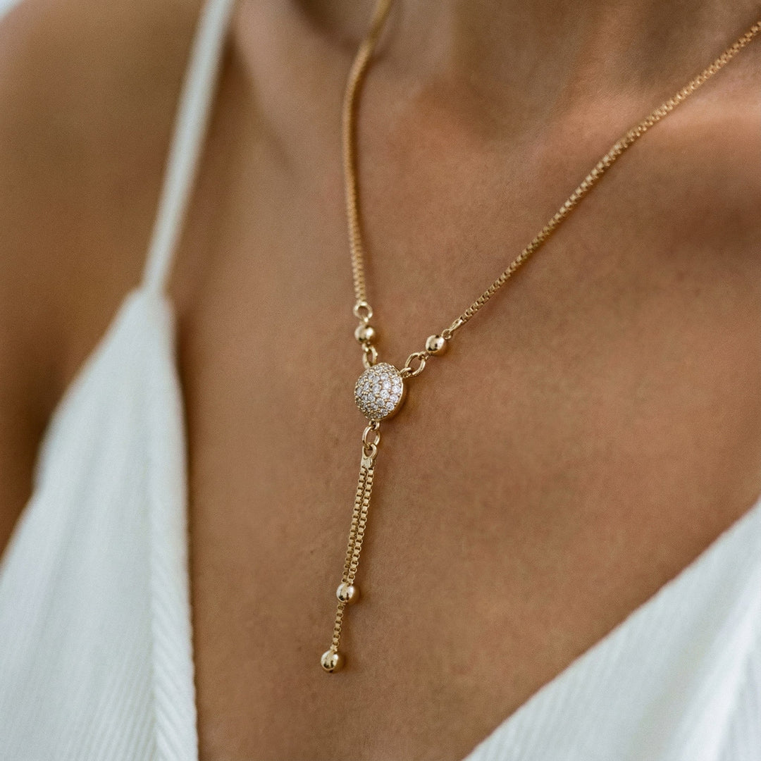 Vintage Gold Crystal Necklace