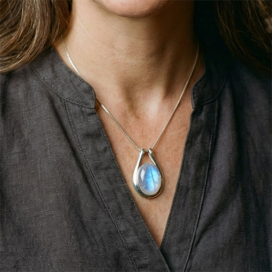 Vintage White Opal Necklace