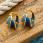 Enamel Morning Waters Earrings