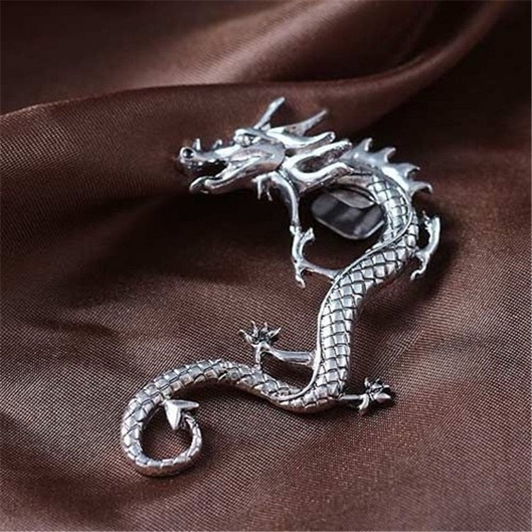 Dragon Earrings in Silver