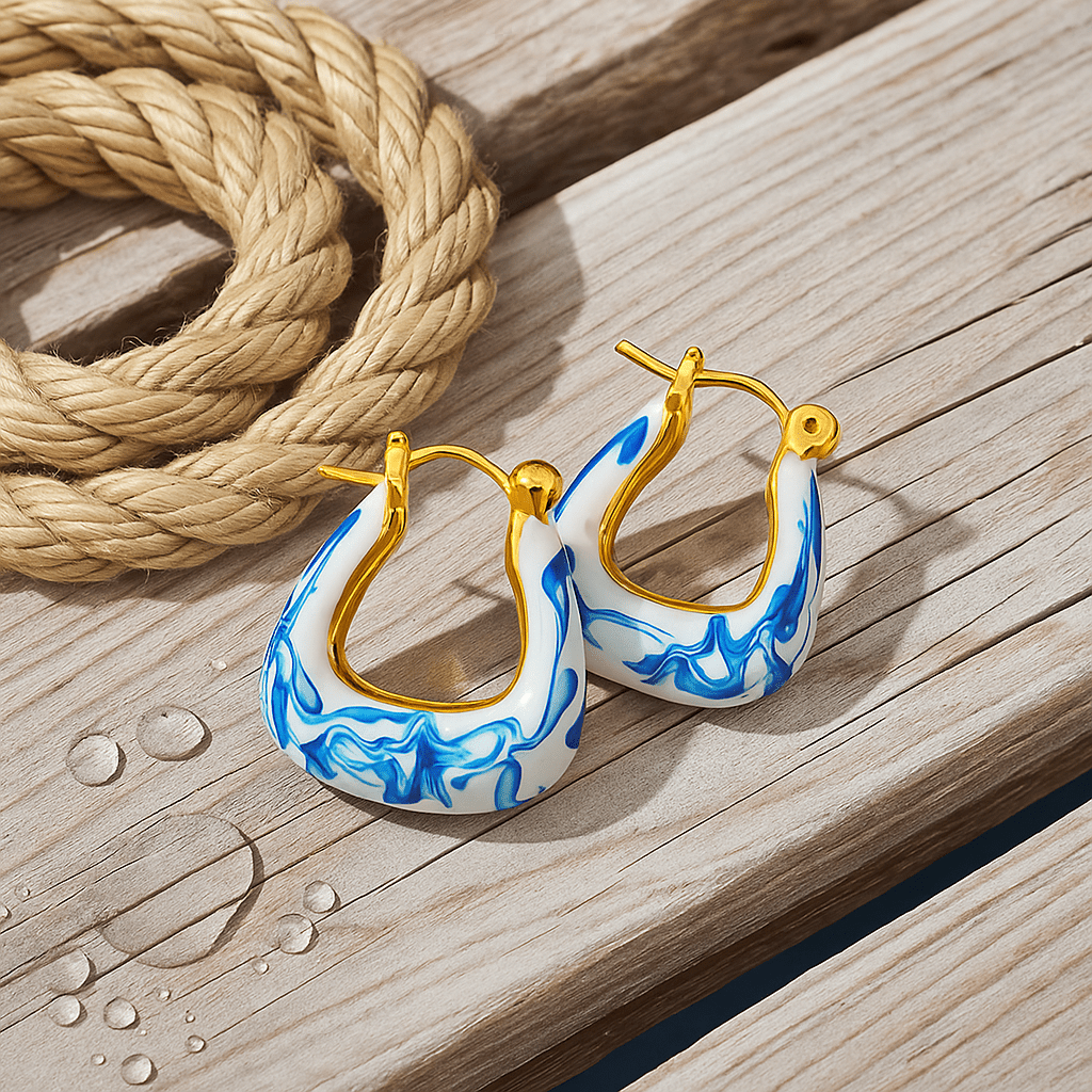 Wave Feather Earrings