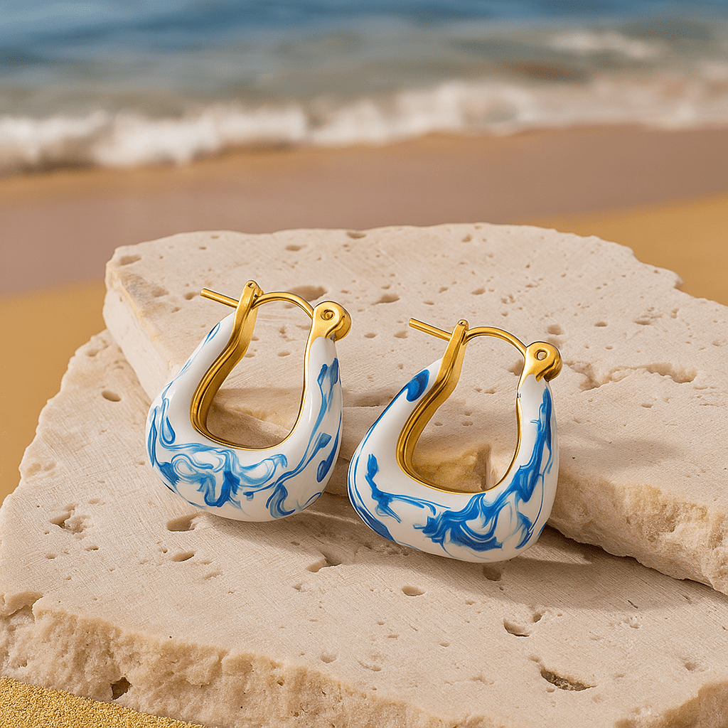 Wave Feather Earrings