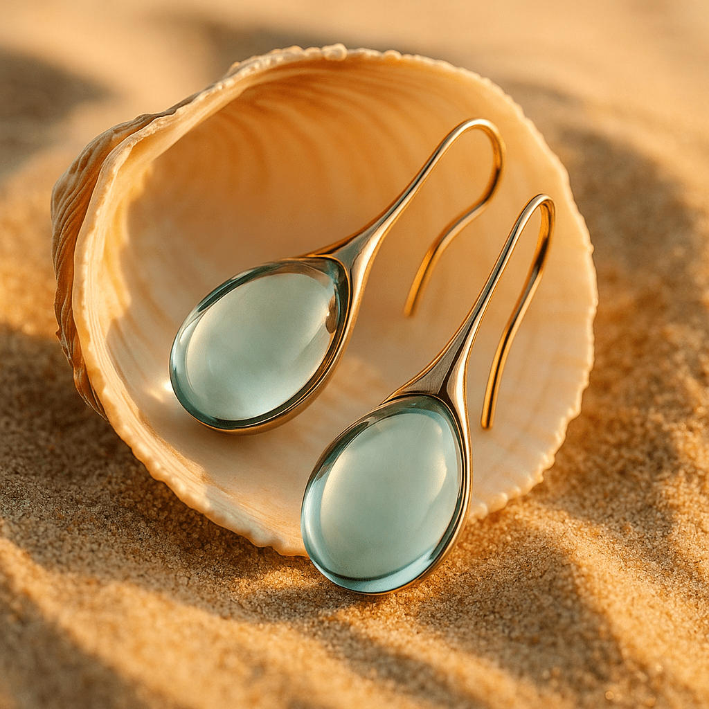 Sea Tears in Glass Earrings