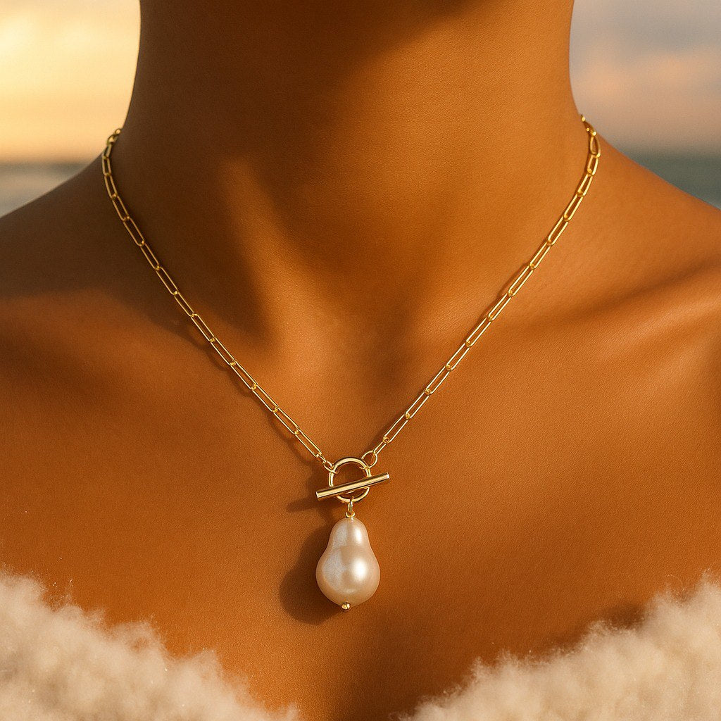 Necklace with Charms and Pearls