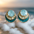 Hand-Painted Layered Earrings