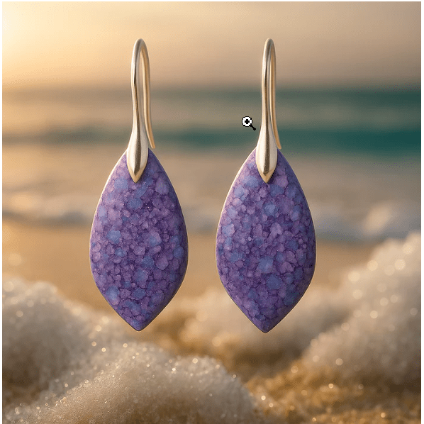 Purple Bead Earrings