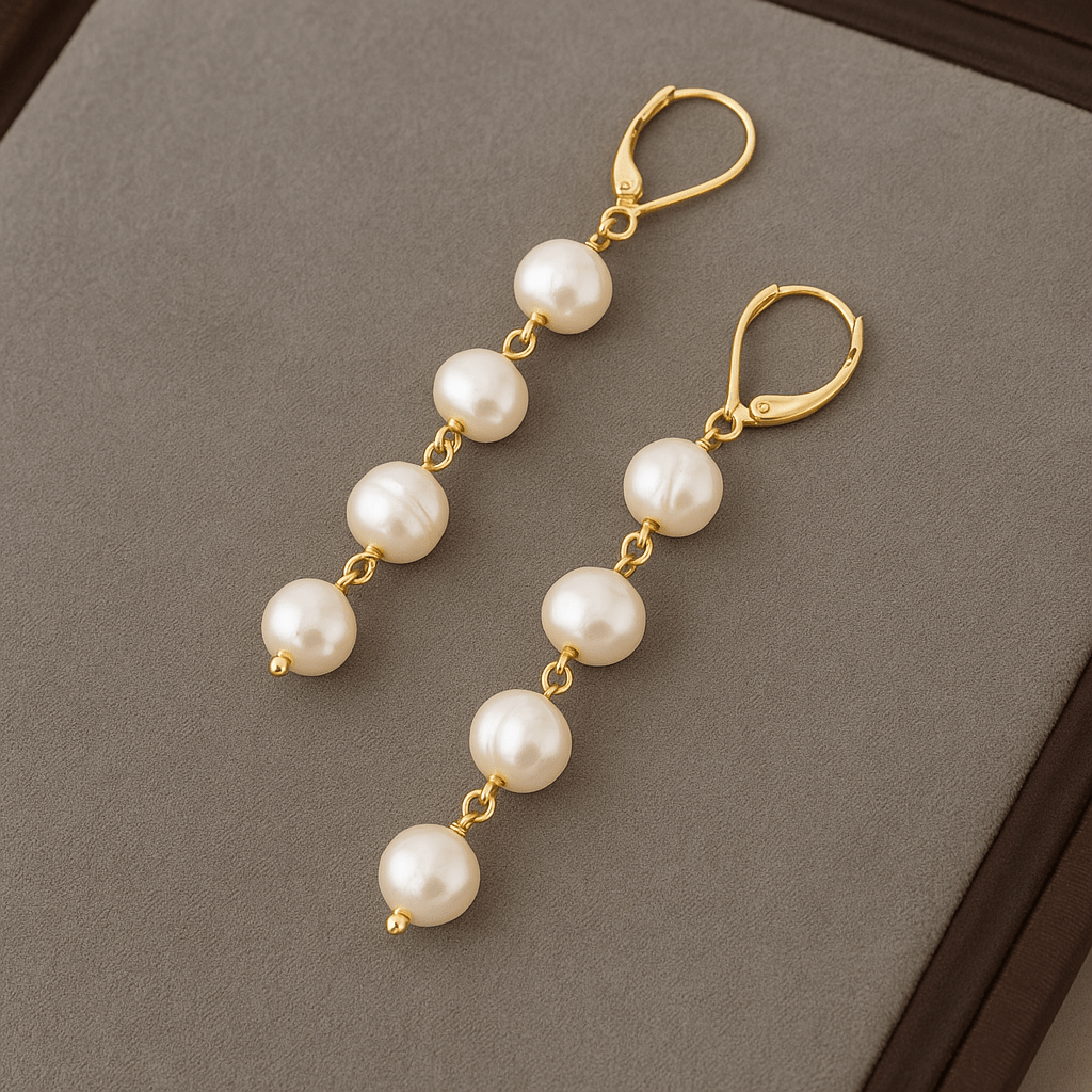 Earrings with Charm and Pearl