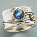 Vintage Ring with Blue Crystal