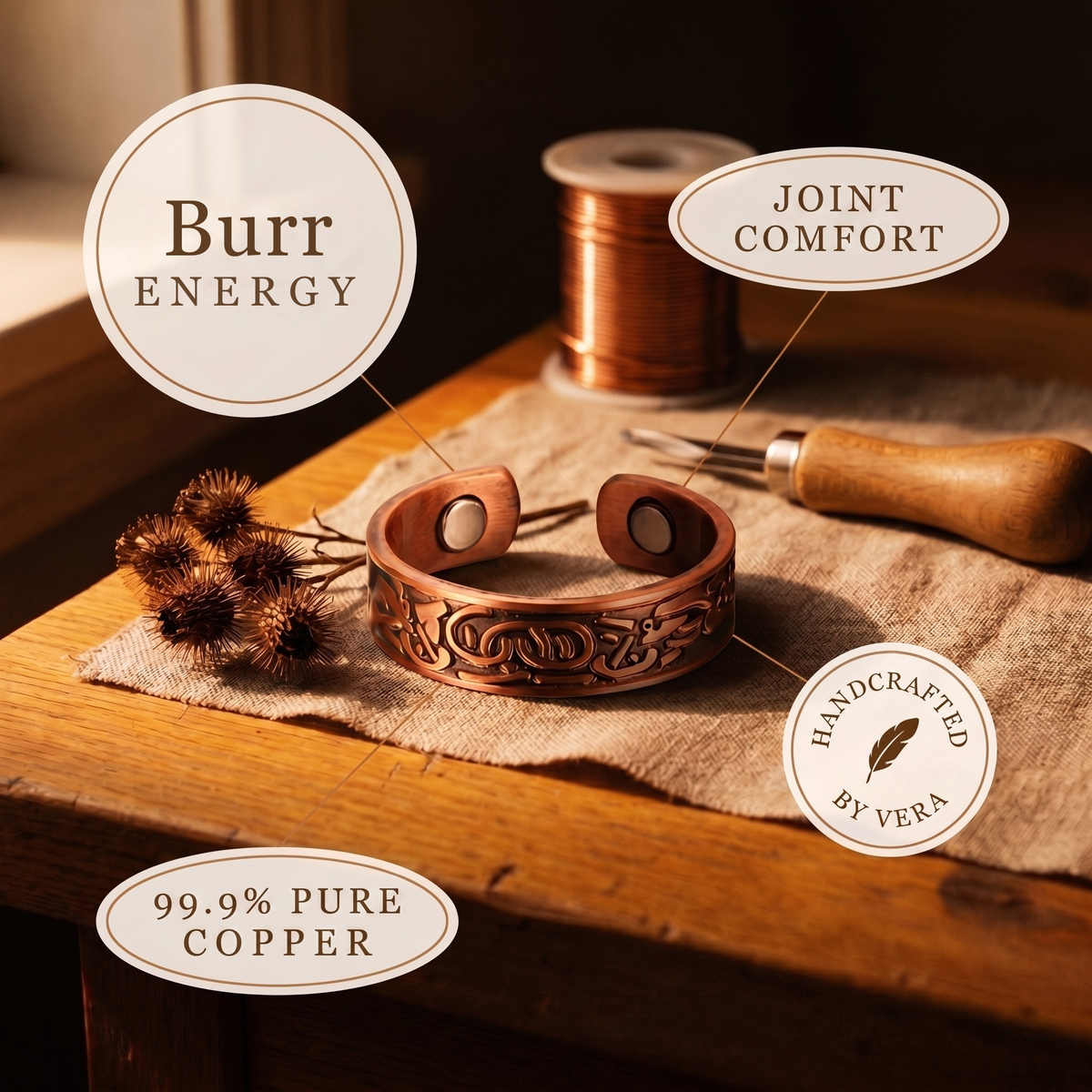 Olivia's Burr Copper Ring
