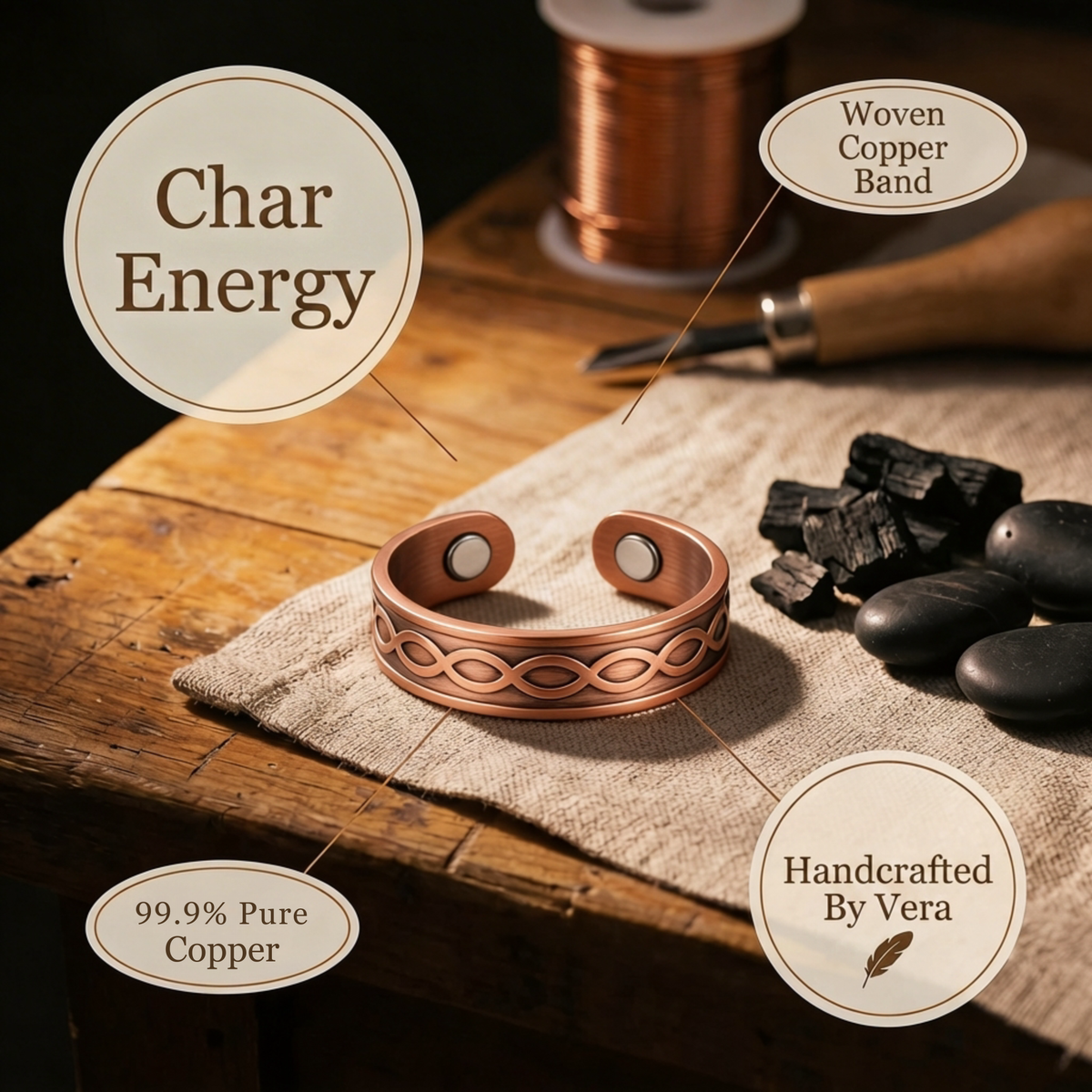 Olivia's Char Copper Ring