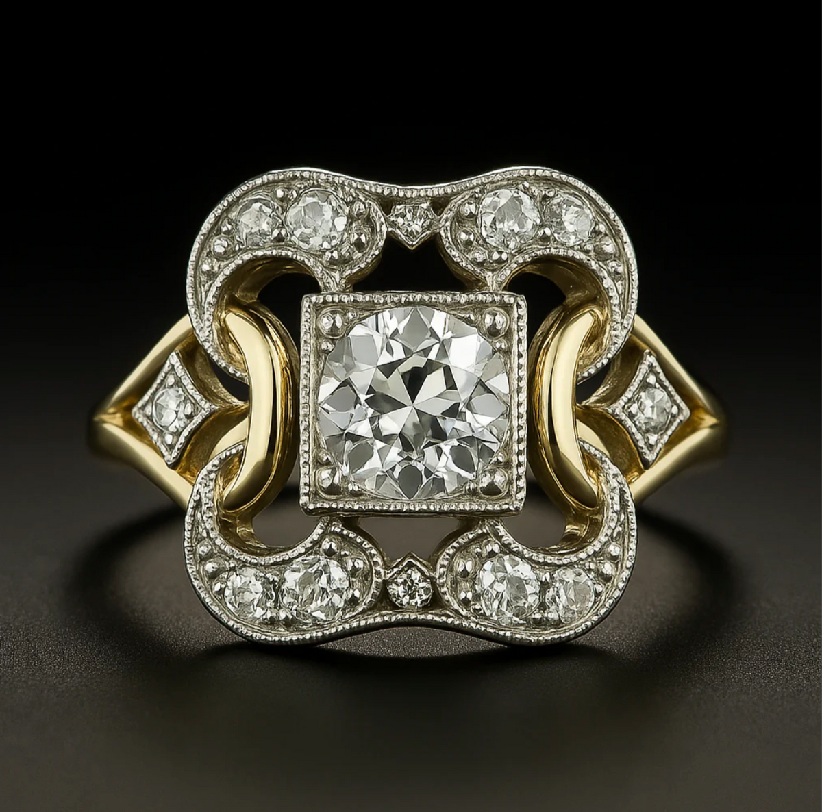 Classic Ring with Vintage Zirconia