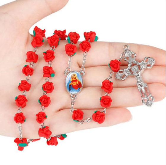 Rosary Necklace of Roses