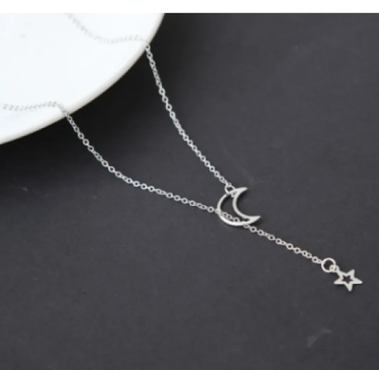 Moon Star Short Necklace