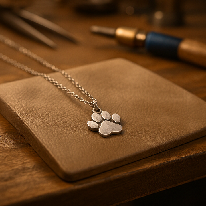 Elegant Collar with Silver Paw – Stainless Steel