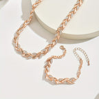Elegant Fishtail Set with Glass and Gemstones