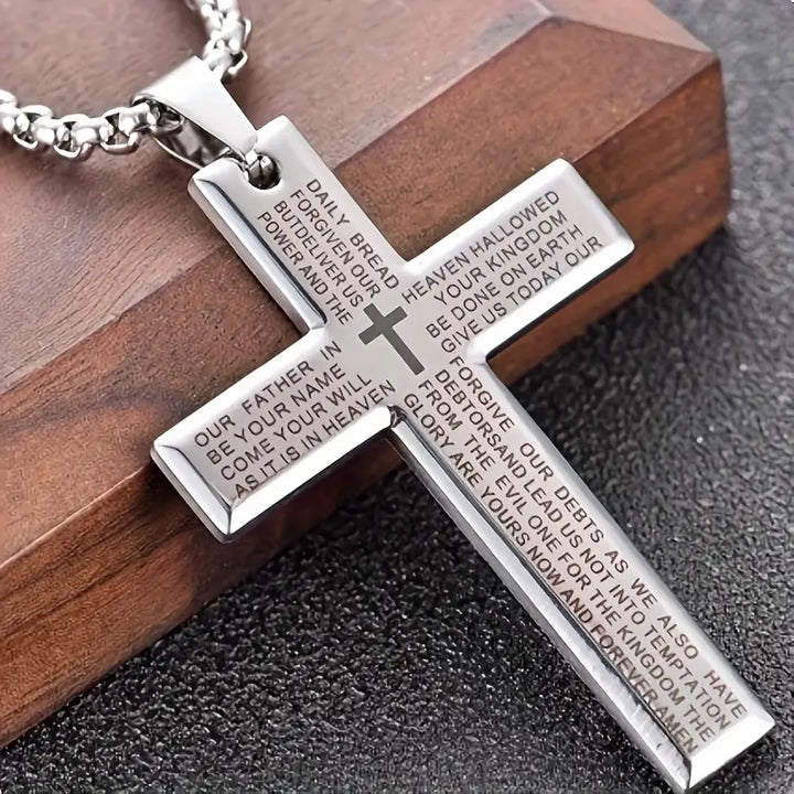Modern Unisex Cross Pendant Necklace