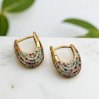 Chic Colourful Crystal Inlay Earrings