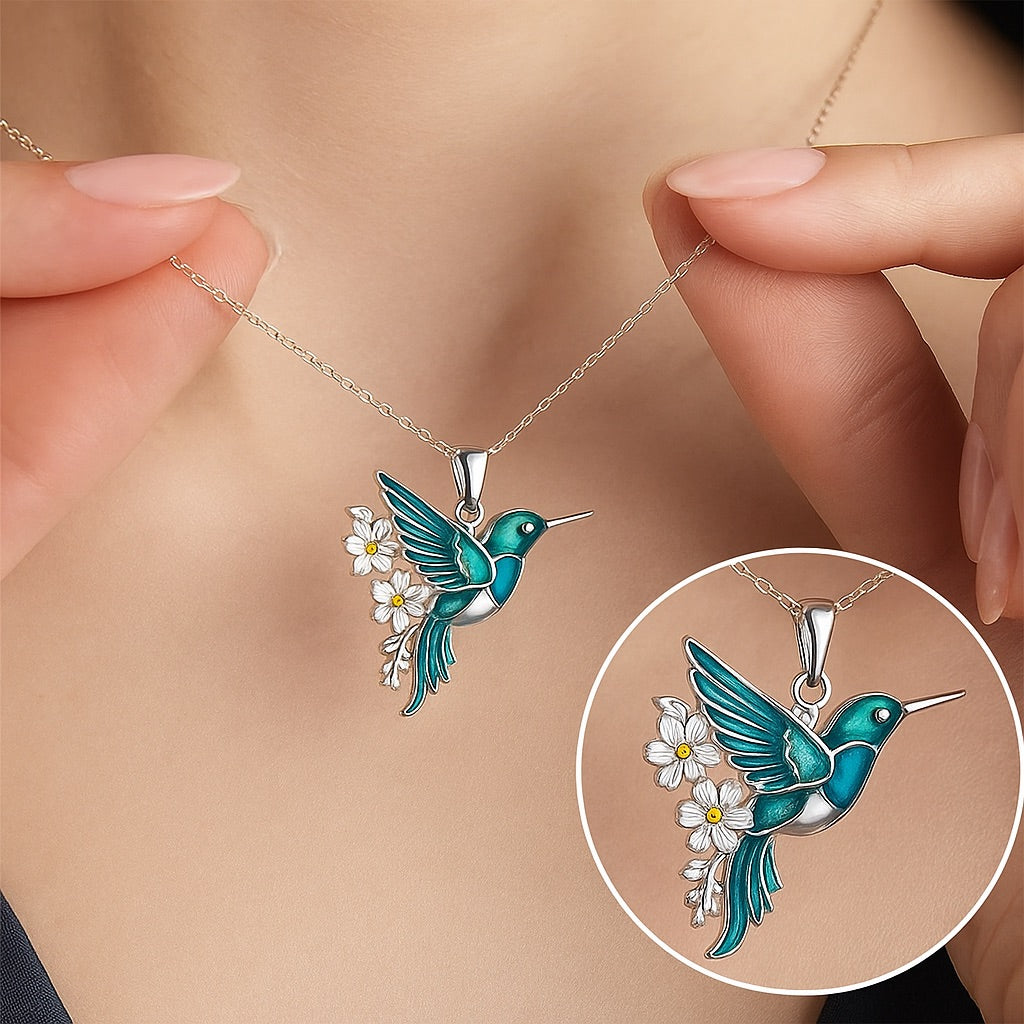Beautiful Necklace with Hummingbird and Free Earrings – Limited Time Offer