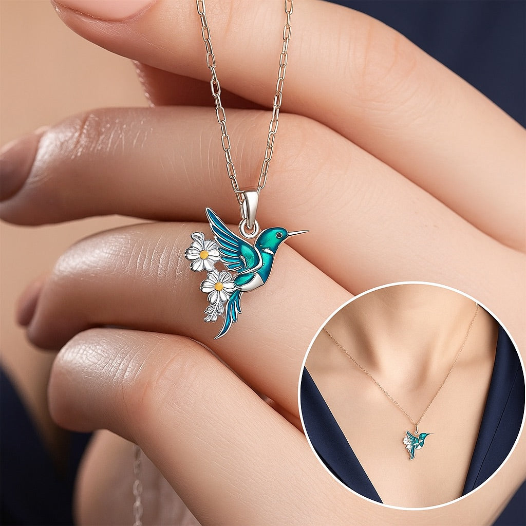 Beautiful Necklace with Hummingbird and Free Earrings – Limited Time Offer