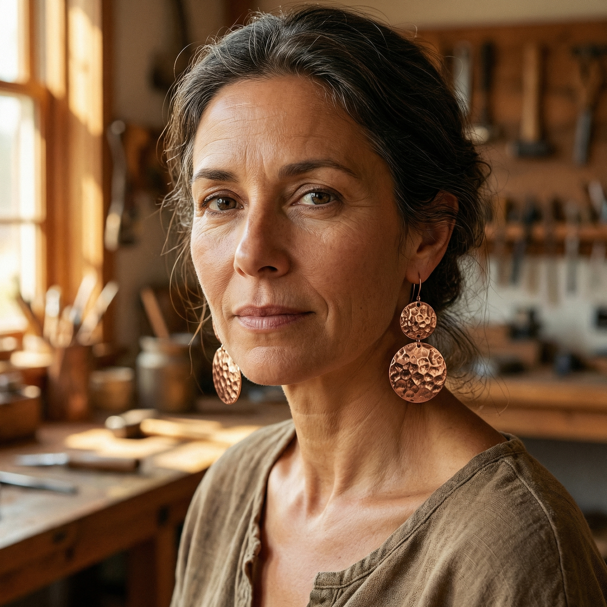 Olivia's Solstice Copper Earrings