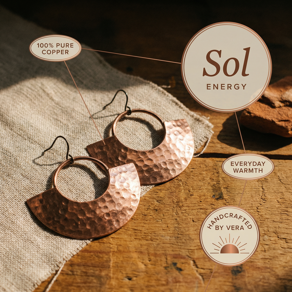 Olivia's Sol Copper Earrings