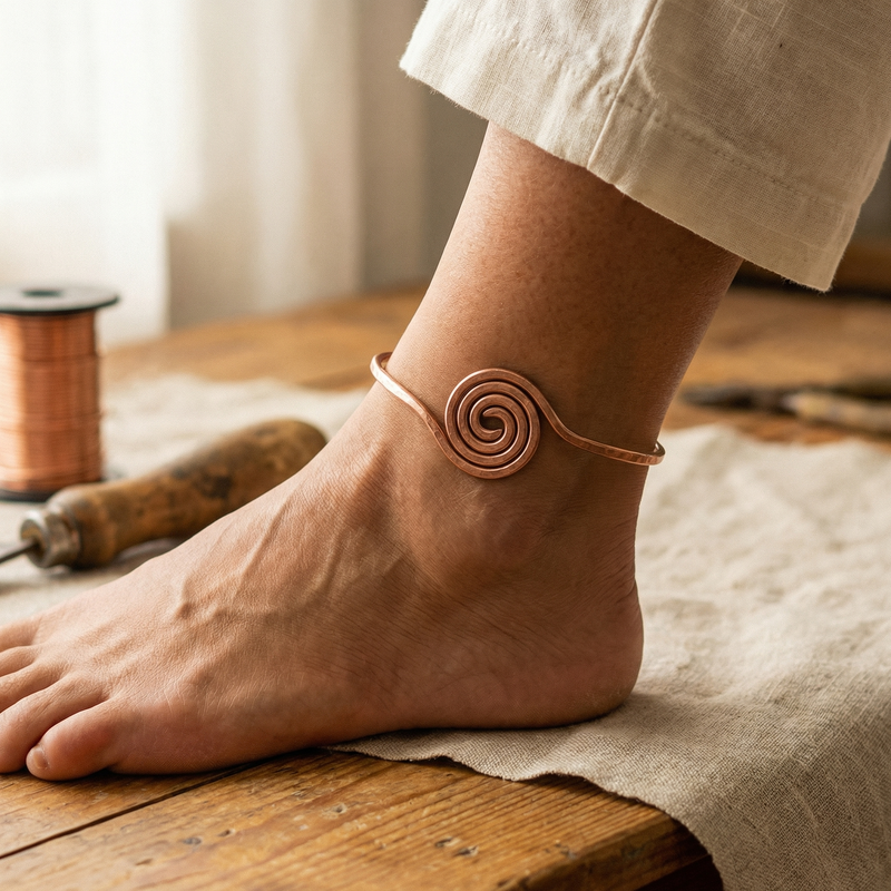 Olivia's Coil Copper Anklet