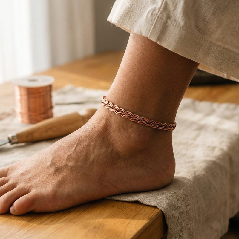Olivia's Reed Copper Anklet