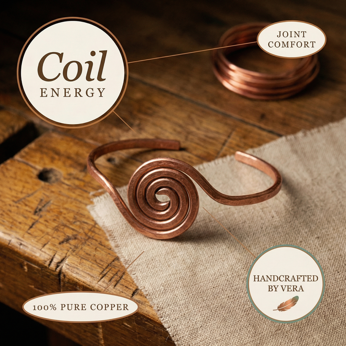 Olivia's Coil Copper Anklet
