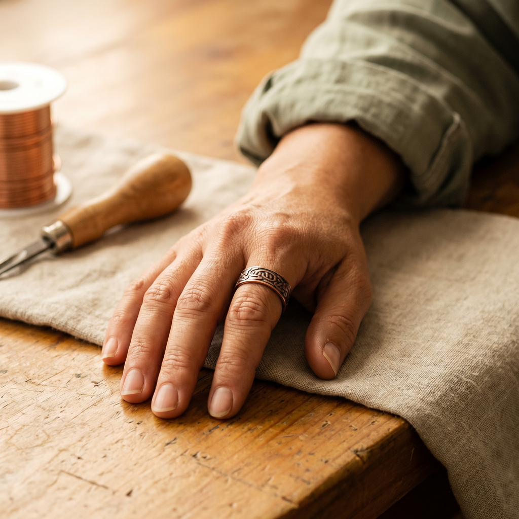 Olivia's Burr Copper Ring