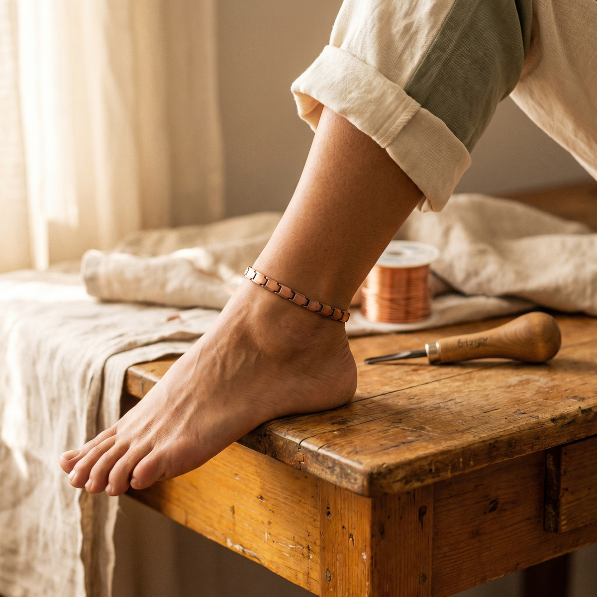 Olivia's Shore Copper Anklet