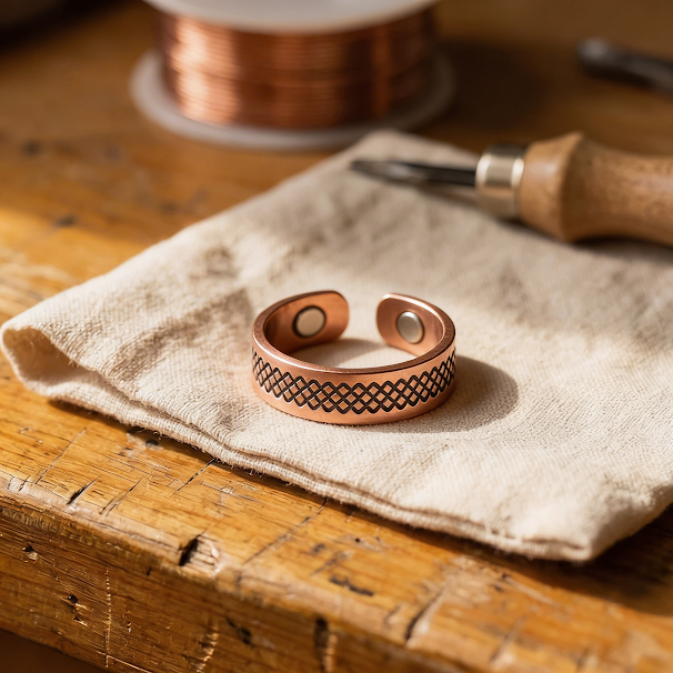 Olivia's Grid Copper Ring
