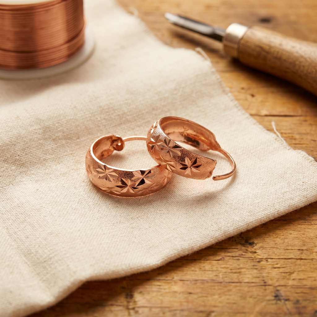 Olivia's Dew Copper Earrings