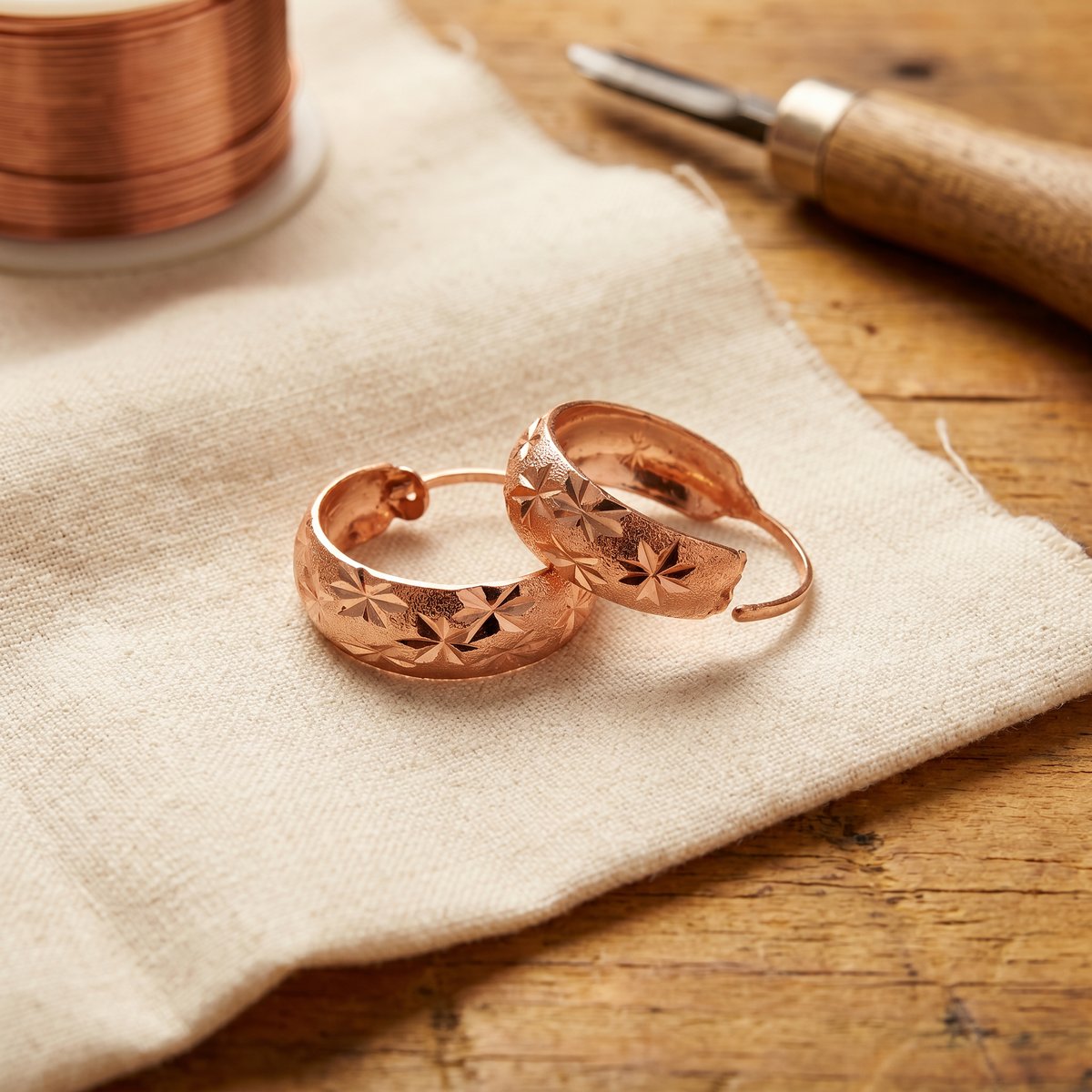 Olivia's Dew Copper Earrings