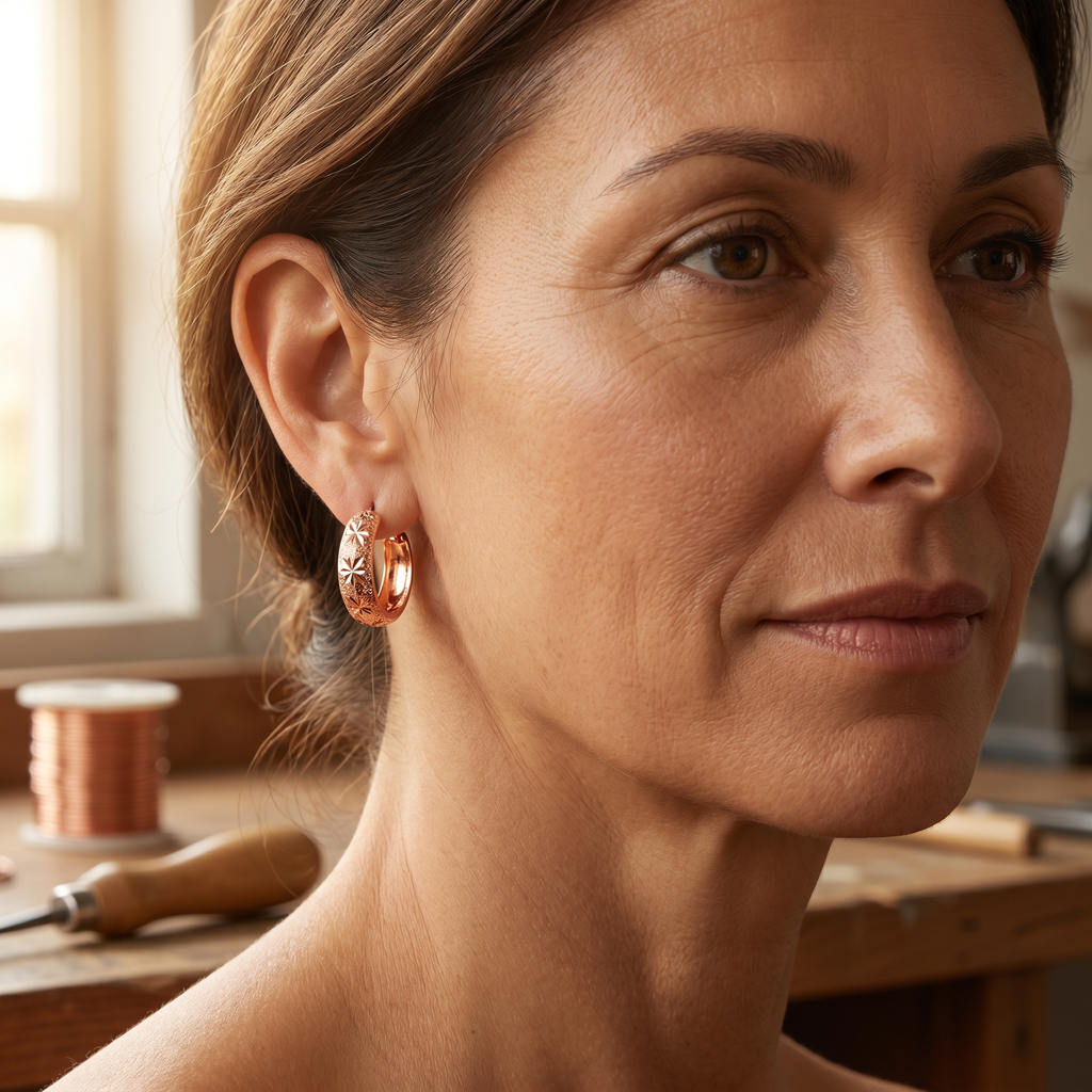 Olivia's Dew Copper Earrings