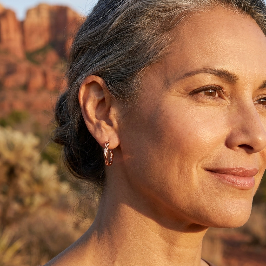 Olivia's Wren Copper Hoop Earrings