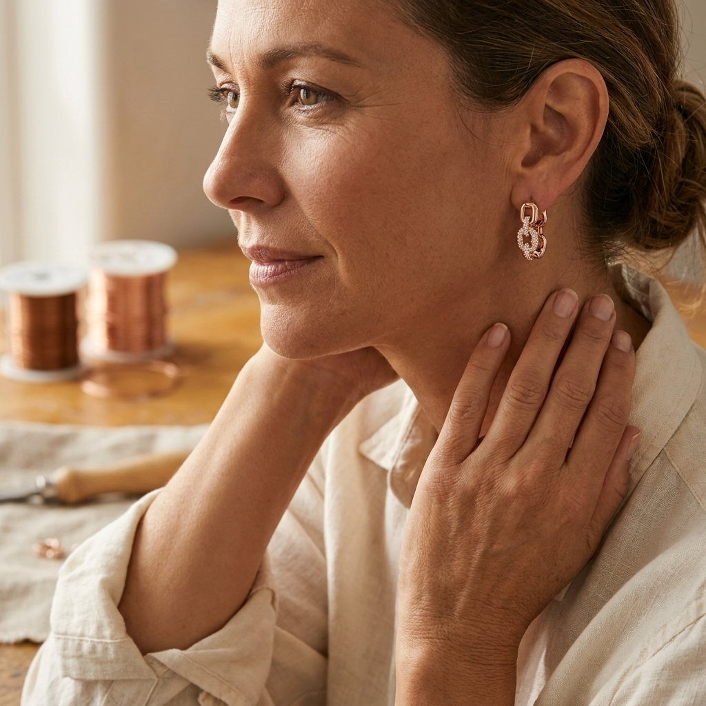 Olivia's Tor Copper Earrings