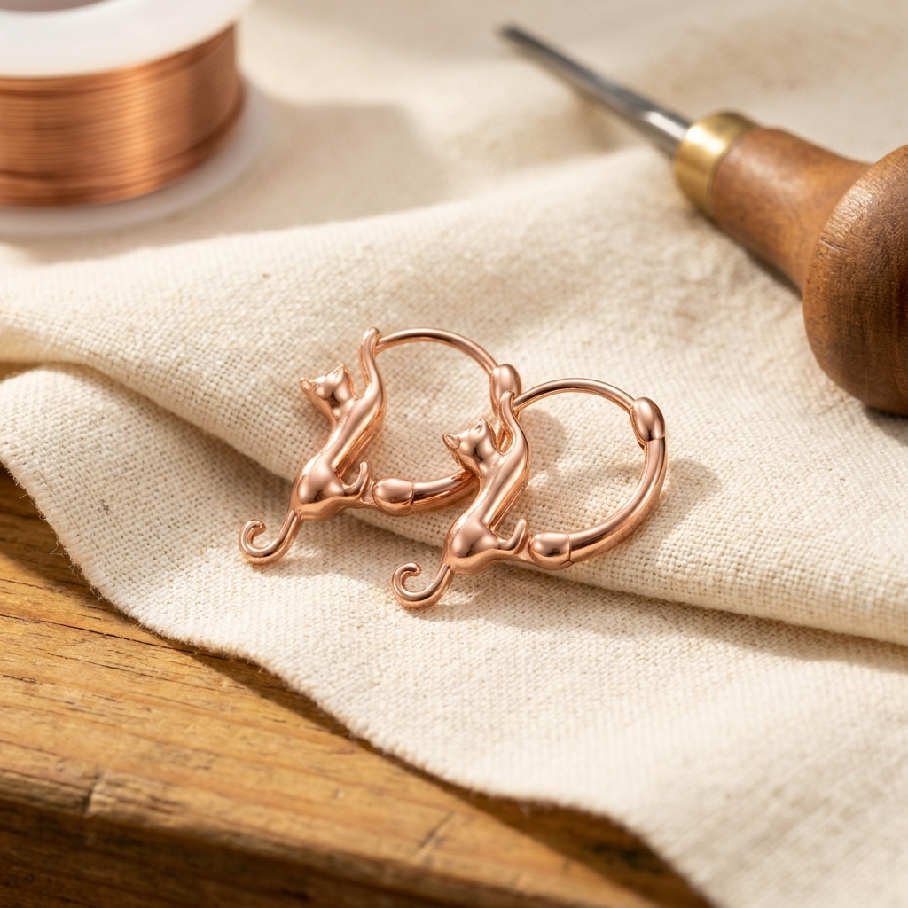 Olivia's Swirl Copper Earrings